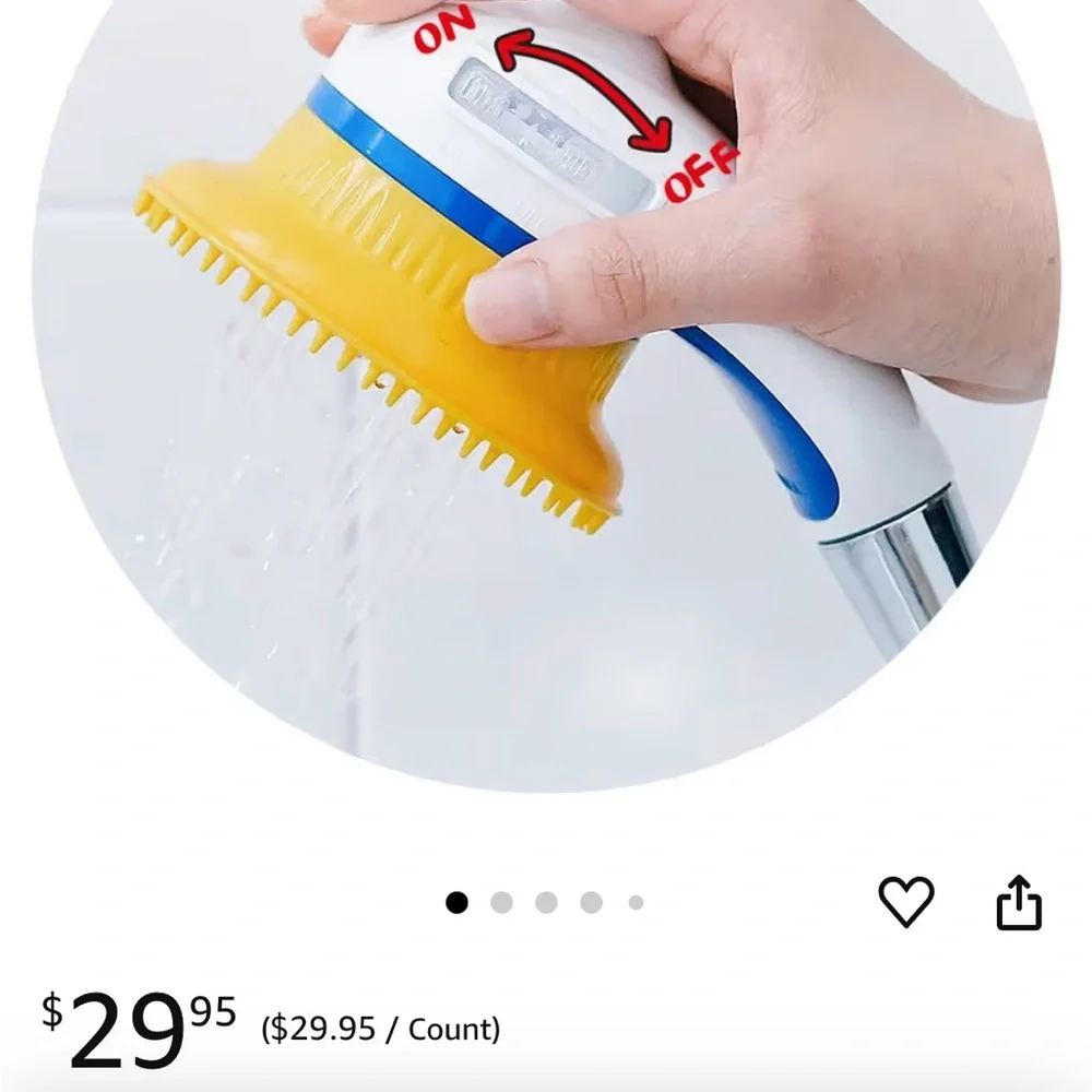 Pet Grooming & Massaging Bath Shower Head Attachment